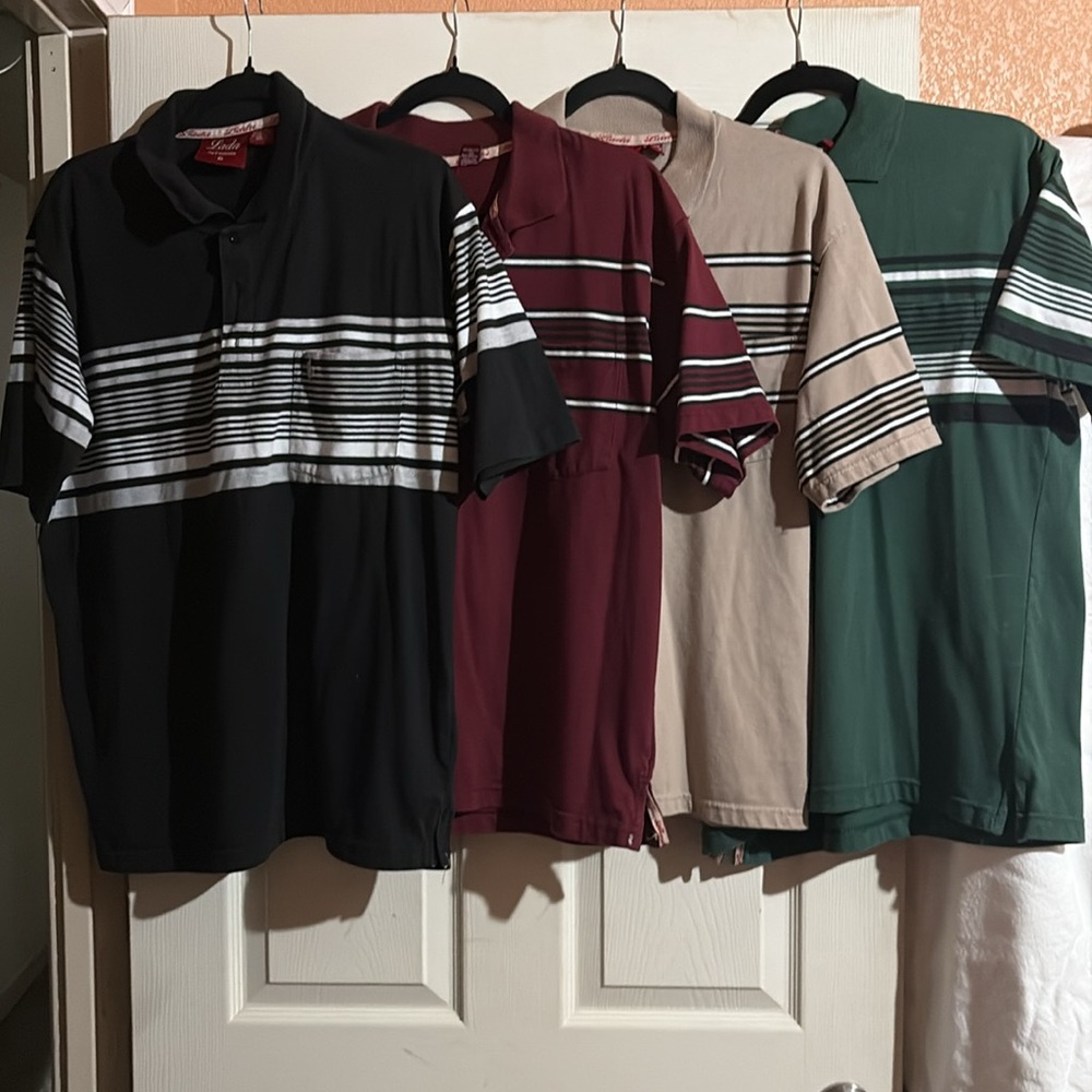 Men’s Lara polo casual office short sleeve bundle of 4 shirt
